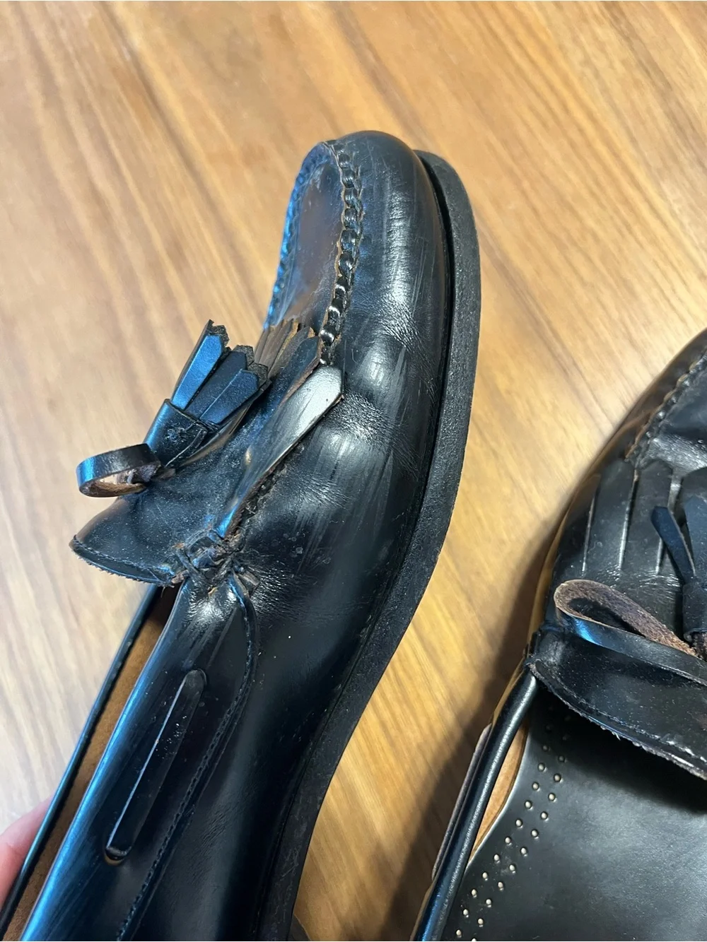 Men's Cole Haan Black Leather Tassel Kilte Loafers